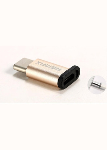 Переходник Micro Usb Lightning адаптер для iPhone 5 6 7 8 X 11 12 золотистый Remax (280947415)