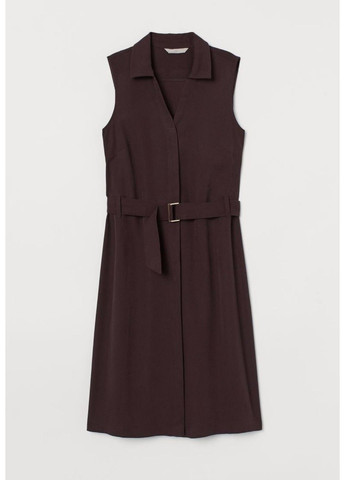 Сиреневое деловое женское платье с поясом н&м (56696) xs фиолетовое H&M