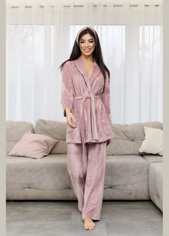 Рожева всесезон домашній комплект туніка + штани Seventeen