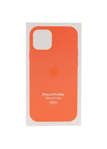 Чохол Silicone case (AAA) з MagSafe та Animation для Apple iPhone 12 Pro Max (6.7") Оранжевий Epik (372499307)