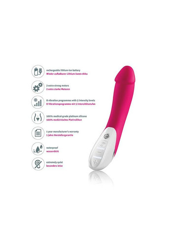 Мощный вибратор Terrific Truman Pink с двумя моторами и выраженной головкой Mystim (369947533)