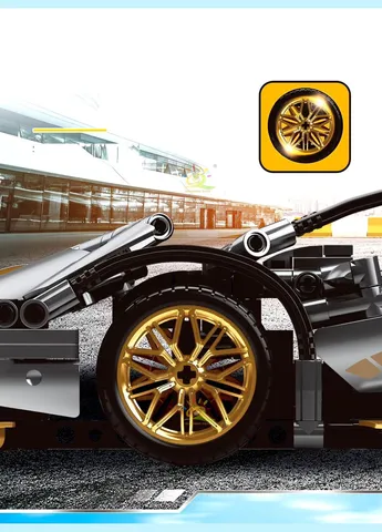 Конструктор машинка Lamborghini Sian 1280 детали 36 см (465) No Brand (339077815)