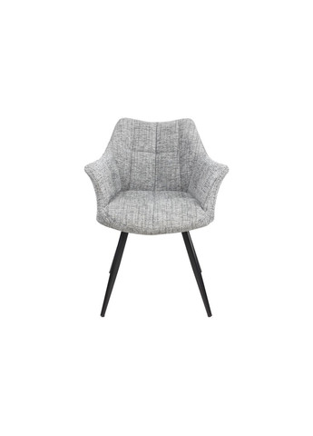 Cтілець STEFAN Чорний каркас / Світло-сіра тканина Intarsio (372178450)