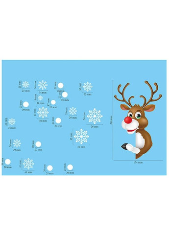 Наклейка на вікна, новорічна No Brand (306559765)