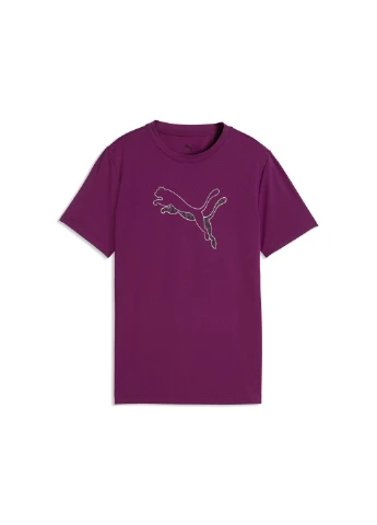 Рожева демісезонна дитяча футболка train all day essentials logo graphic tee youth Puma
