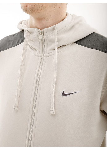 Чоловіча Толстовка SP FLC FZ HOODIE BB Бежевий Nike (333956984)