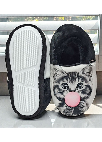 Черные комнатные велюровые домашние тапочки для девочки валди Waldi