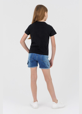 Чорна літня футболка з принтом дитяча s-e-kb02304-fl 116 см (2000990575432s) shop (2000990575432) Demos