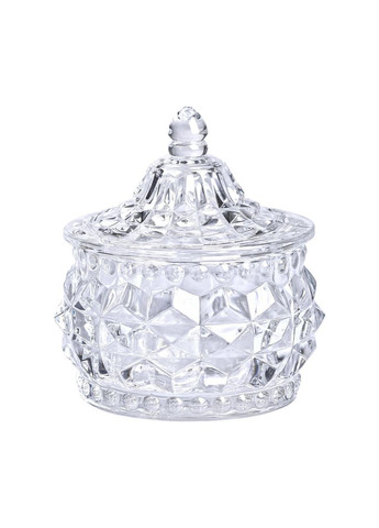 Скляна цукорниця Glass Jay з кришкою в східному стилі, Ice Flowers Прозорий Yiwu (360454743)
