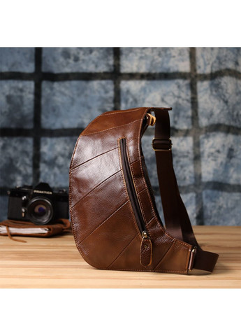Мужская сумка интересной формы через плечо из натуральной кожи 22959 Vintage (348430307)