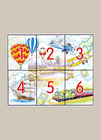 Набор для вышивания по нанесённой на канву схеме "Travel round the worl".AIDA 14CT printed, 60*51 см Joy Sunday (313613502)