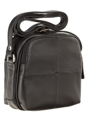 Чёрная кожаная женская сумка 18939 BLK Holly Visconti (303831068)