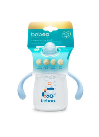Поїльник-непроливайка Transport із силіконовим носиком, 6+ міс., 260 мл, блакитний () Baboo 8-121 (335973819)