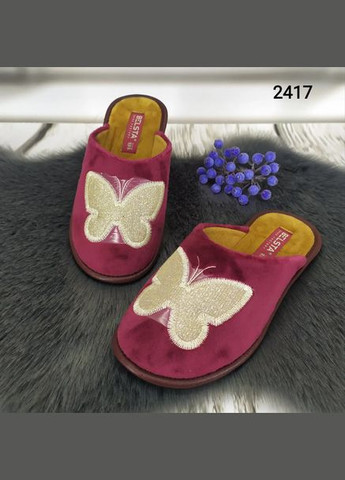 Бордовые тапочки женские домашние с закрытым носком Белста