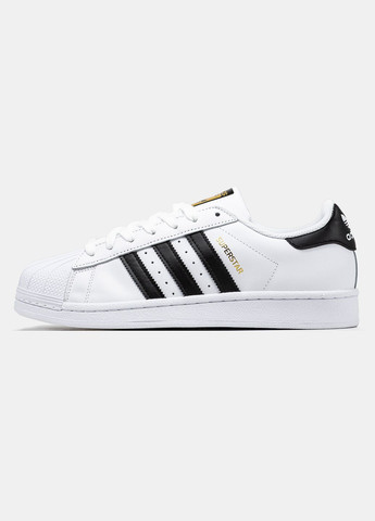 Кроссовки женские и мужские Adidas Superstar white | Адидас Суперстар белые No Brand белые демисезоны (315683592)