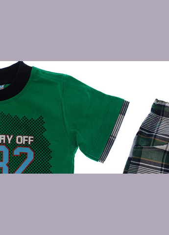 Зелений літній костюм із коротким рукавом для хлопчика трикотажний 32 зелений 86 см (31193) BABYKROHA