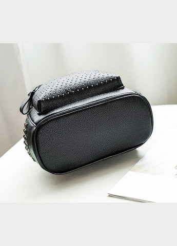 Жіночий міський міні рюкзак з екошкіри з регульованими лямками чорний (sku_626) No Brand (330575820)