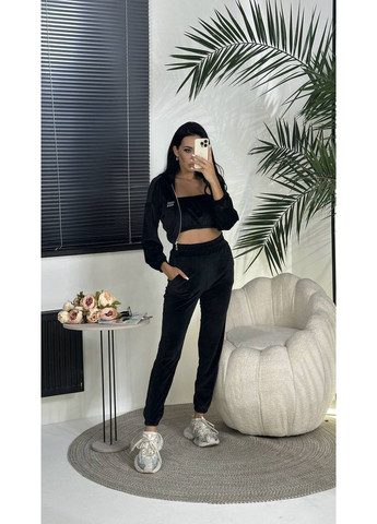 Жіночий спортивний костюм з велюру трійка Україна (355803282)