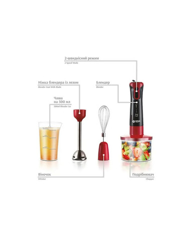 Блендер заглибний 4 в 1 1800Вт BITEK BT-293 No Brand (322196175)
