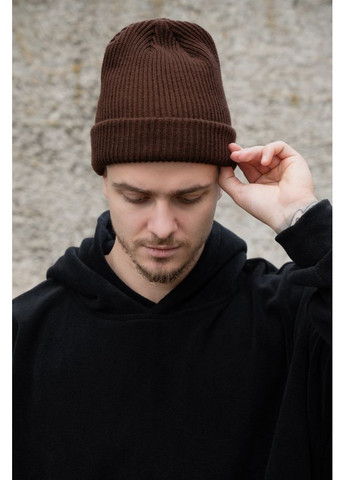 Подовжена трикотажна шапка Біні Докер Dominic Brown Without (363044262)