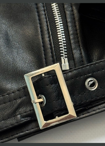 Черная демисезонная косуха детская цвет черный 10730 No Brand