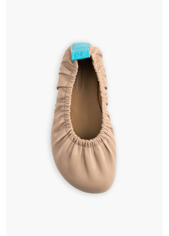 Женские балетки кожаные NUGAIA | песочные натуральная кожа (365434945)