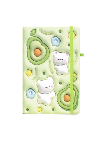 Блокнот на резинке с твердой обложкой цвет разноцветный CB-00253396 Malevaro (319121843)