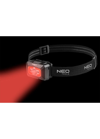 Налобный фонарик (250 лм, 1.2 А*ч, 180 м) светодиодный с аккумулятором + датчик движения (26473) Neo Tools (360549216)