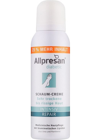 Крем-піна для ступень "Інтенсивне відновлення", із сечовиною Diabcare Intensiv Repair Schaum-Creme 15ml (1376004-31162637) Allpresan (368626577)