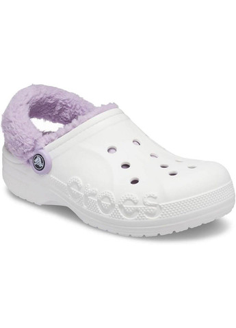 Белые кроксы на меху Crocs