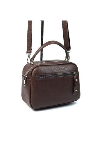 Коричневая маленькая женская молодежная кожаная сумочка кросс-боди через плечо Serebro (315370737)