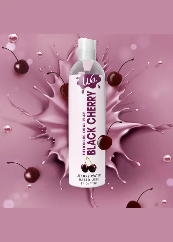 Їстівний лубрикант зі смаком черешні BLACK CHERRY 30 мл Wet (297131581)