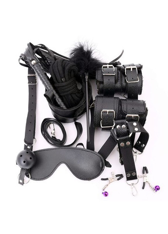 Набір бдсм фетиш чорний Mr. GREY BDSM 11 в 1 Чорний (Садо мазо Must Have collection) No Brand (303886278)