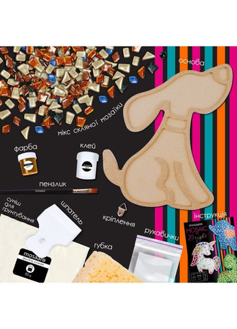 Детский набор для творчества хрустальная мозаика "Песик" MA7005 Mosaaro (367967969)