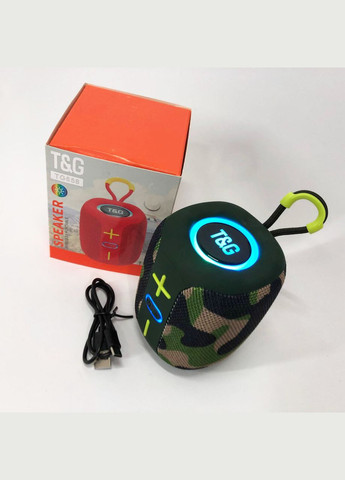 Портативна Bluetooth колонка T&G -658 8W з RGB підсвічуванням, Гучна блютуз колонка. Колір: камуфляж TG (372908490)