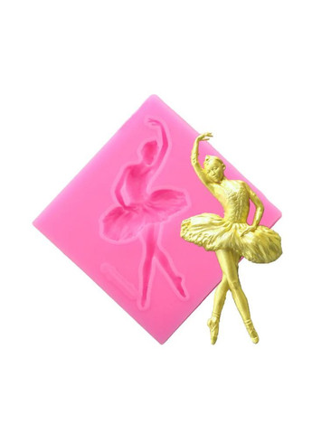Молд силіконовий Балерина 84 на 84 мм рожевий Jannet молди (369163579)