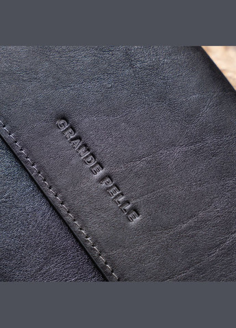 Горизонтальна барсетка-клатч чоловіча в гладкій шкірі 11298 Чорна Grande Pelle (331908331)