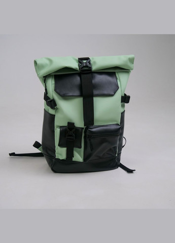 Стильный женский рюкзак роллтоп для ноутбука Rolltop, из экокожи мятный цвет ToBeYou RolltopNew (293247116)