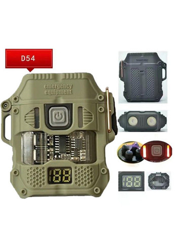Фонарь зажигалка Multifunctional D54-2LED + BOX LCD Type-C (3 + 1 режимы) No Brand (331639929)