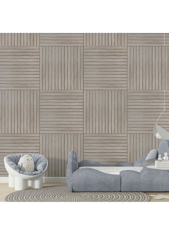 Покриття вінілове самоклеюче 3D рейки 600х600х2,8мм SW-00003244 Sticker Wall (366668210)