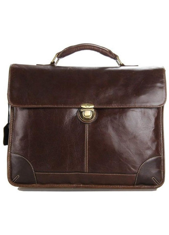 Сумка портфель через плече для чоловіків з натуральної шкіри для документів А4 для подорожей Темно-коричневий 40585 John McDee (361348745)
