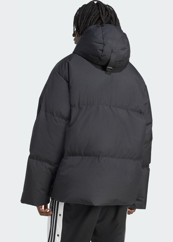 Чорна демісезонна пуховик originals duck puffer adidas