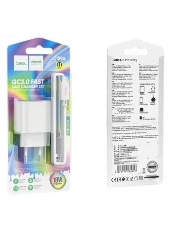 МЗП C109A Fighter QC3.0 + MicroUSB Hoco (389073385)