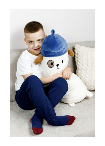 Подушка-обіймашка Собака 55х20 см м'яка декоративна іграшка для затишку та інтер'єру ProDobro комбінований