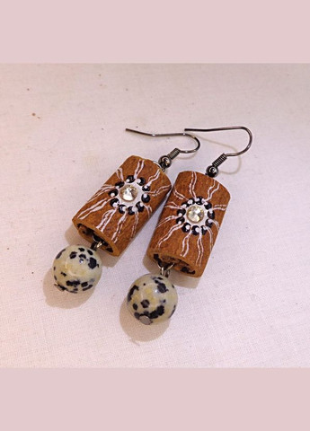 Серьги деревянные ручной работы из корицы "Солнечный лабрадор" No Brand (349843276)