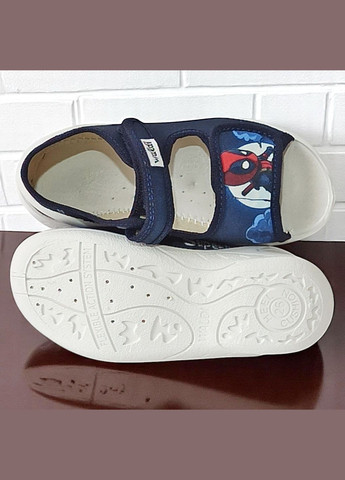 Ортопедичні текстильні босоніжки на липучках відкриті тапочки капчики для хлопчика Валді Waldi (333339247)