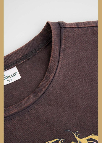 Коричневая демисезонная футболка Coccodrillo