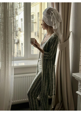 Графитовая всесезон женский комплект 3-ка "bamboo serenity" майка + брюки Leyla