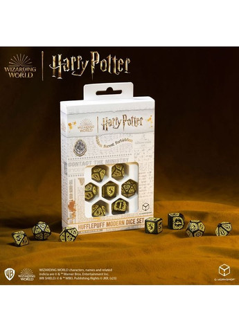 Настольная игра Набор кубиков Harry Potter. Hufflepuff Modern Dice Set - Black (7) Q-Workshop (371882822)