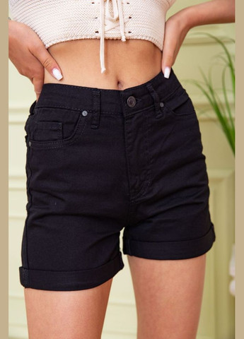 Женские джинсовые шорты кэжуал, черного цвета, Ager (292130997)